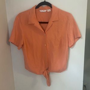 Tommy Bahama Orange Tie Shirt. Size 10.